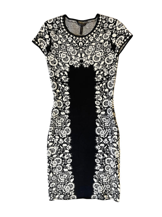 BCBG Maxazria Black And White Detail Dress For Any Occasion Size S