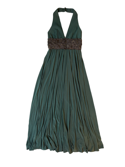 BCBG Maxazria Long Green Embellished Formal Dress Size 04