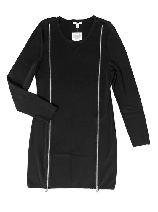 Bar III Black Long Sleeve Dress With Zippers Down Front Size L