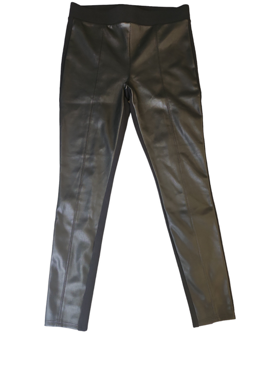 Ann Taylor Fashion Black Faux Leather Skinny Dress Pants Size 8